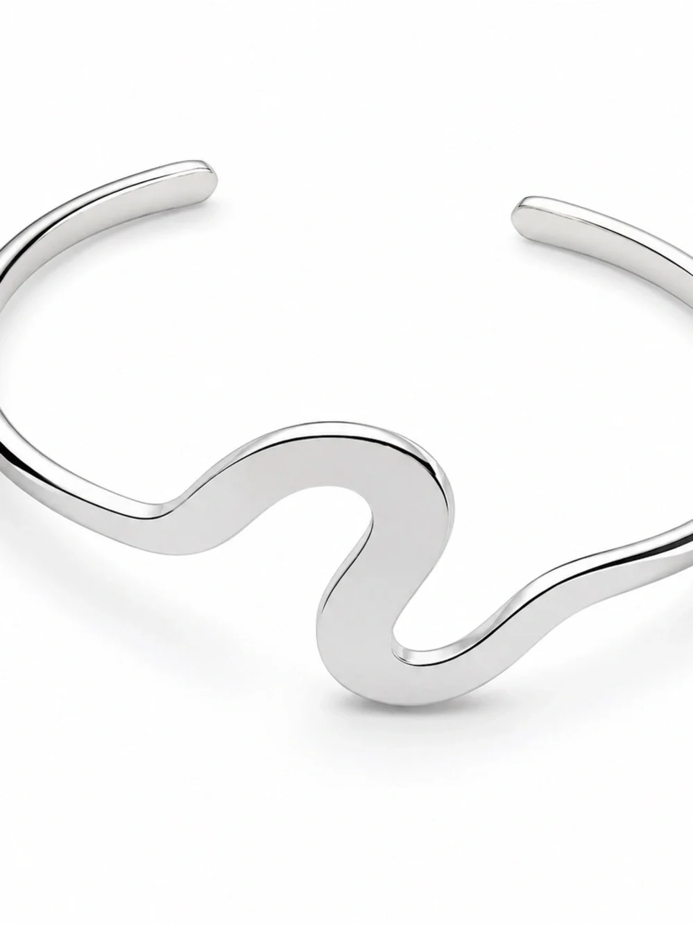Studio 1886 Chic Metal Cuff Bracelet Silvertone NIB